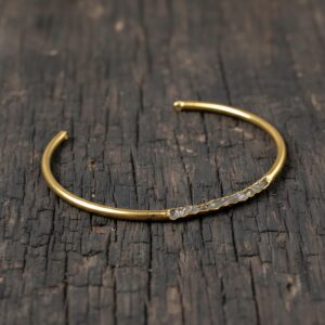 Raw Herkimer Choker Necklace Copper Collar Jewelry Gemstone Statement Piece