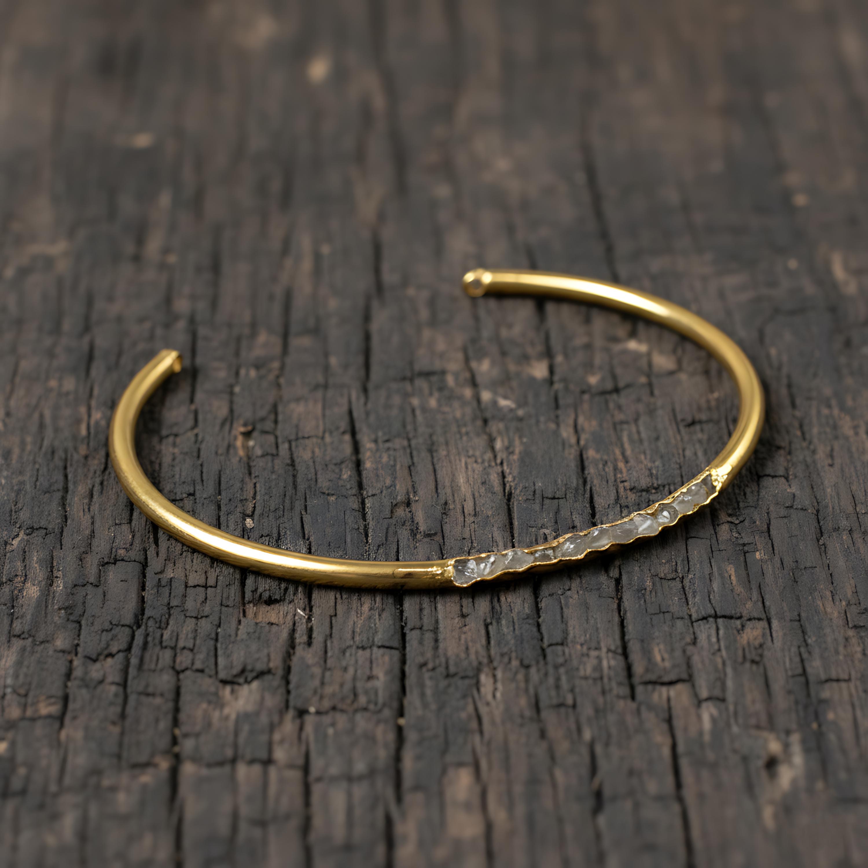 Raw Herkimer Choker Necklace Copper Collar Jewelry Gemstone Statement Piece