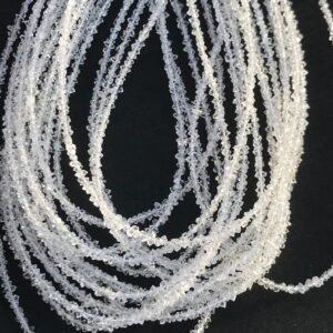 Real Herkimer Diamond Quartz Cut Gemstone Faceted Beads, White Herkimer Quartz Uneven 2-2.5 Mm Beads 16 Inches Necklace Jewelry Craft Sale