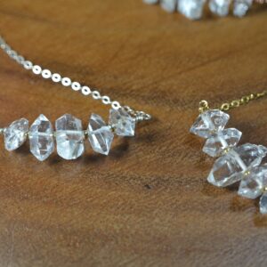Herkimer Diamond Statement Necklace // Sterling Silver, 14k Gold Fill, 14k Rose Gold Fill // April Birthstone Jewelry // Boho Chic Jewelry