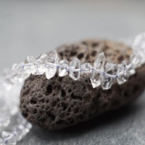 Herkimer Diamond Necklace: Sterling Silver, Beaded Necklace, Natural Gemstone, Crystal Quartz Herkimer Diamond Necklace: Sterling Silver, Beaded Necklace, Natural Gemstone, Crystal Quartz