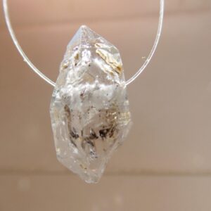 Herkimer Diamond Crystal Point Bead- 17mm Double Terminated-1 Large Focal Pc-gemstone-jewelry Making-natural Craft Beads