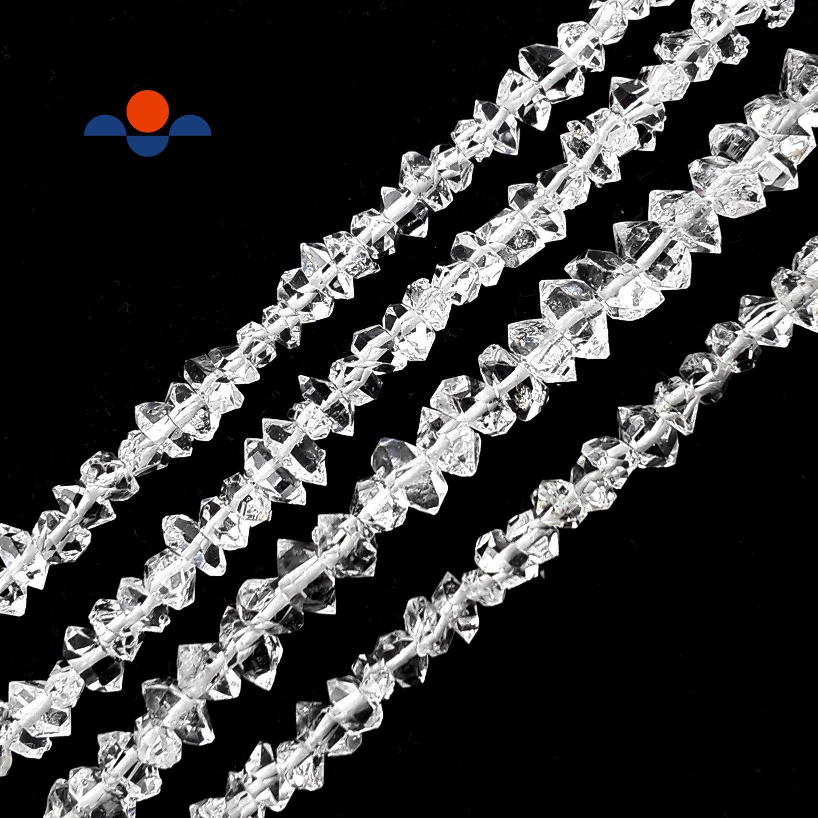 High Grade Clear Herkimer Diamond Quartz Beads 4mm 5mm 6mm 7mm 8mm 16" Strand