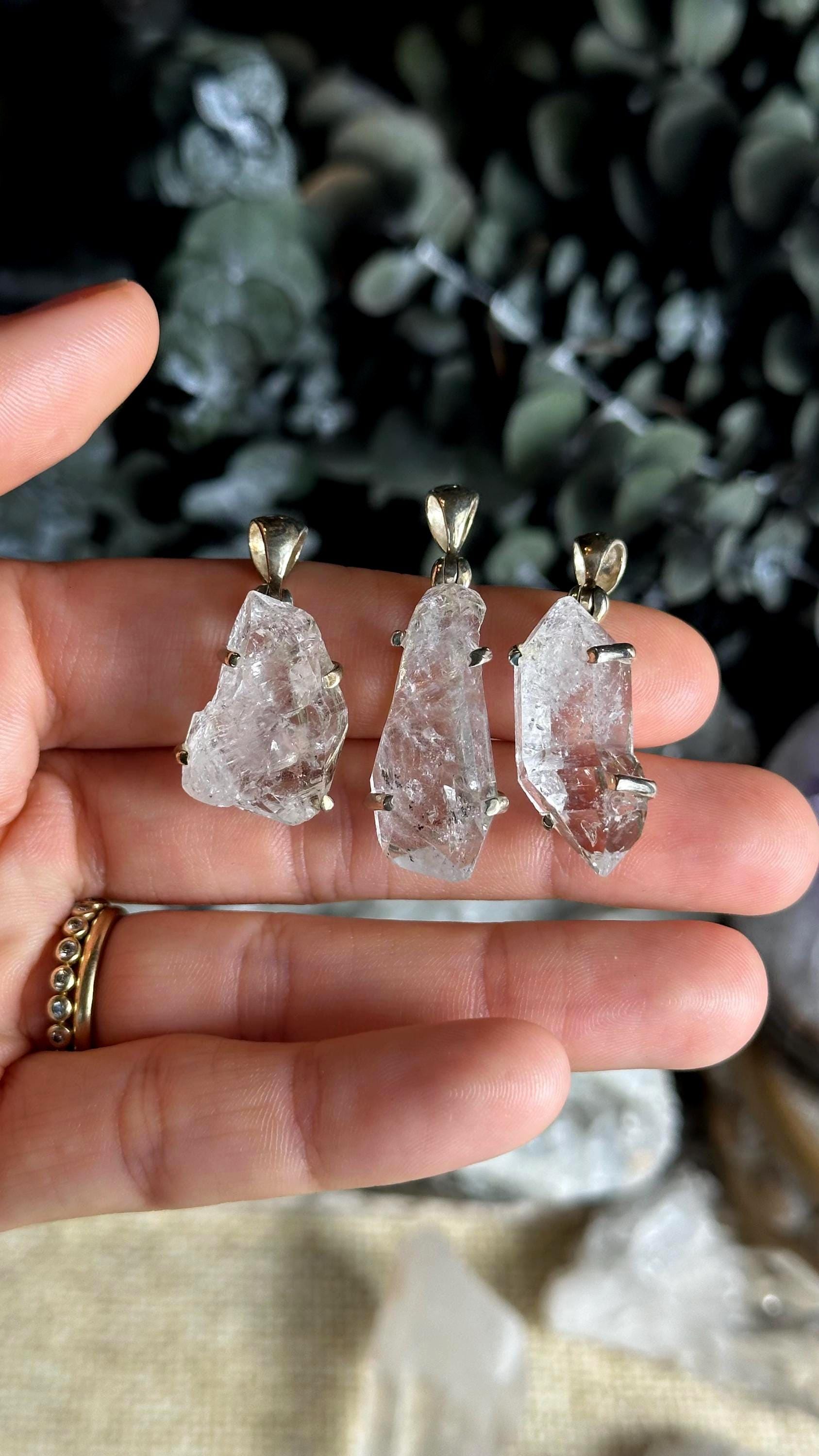 Herkimer Diamond .925 Sterling Silver Pendant Necklace