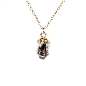 Herkimer Diamond Necklace: Natural Quartz Pendant on a 14k Gold Filled Chain Herkimer Diamond Necklace: Natural Quartz Pendant on a 14k Gold Filled Chain