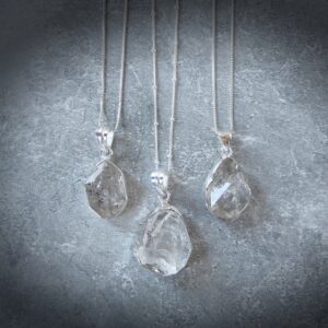 Herkimer Diamond Necklace Sterling Silver • Large Diamond Pendant • Genuine Herkimer Diamond • Sterling Diamond Pendant • April Birthstone Herkimer Diamond Necklace Sterling Silver • Large Diamond Pendant • Genuine Herkimer Diamond • Sterling Diamond Pendant • April Birthstone