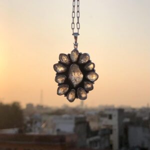 Raw Herkimer Diamond Pendant: Handmade Sterling Silver Crystal Jewelry Raw Herkimer Diamond Pendant: Handmade Sterling Silver Crystal Jewelry