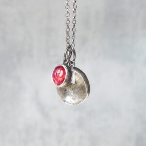 Herkimer Diamond Pendant, Raw Stone Silver Pendant Herkimer Diamond Pendant, Raw Stone Silver Pendant