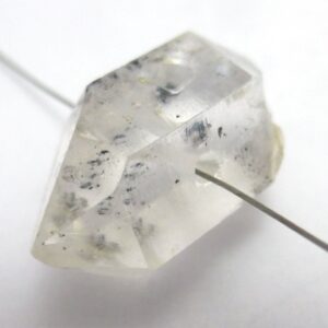 14.935 Carats Herkimer Diamond Bead Bright Super Clear Double Terminated Translucent Metaphysical Healing Chakra Meditate Herkimer New York