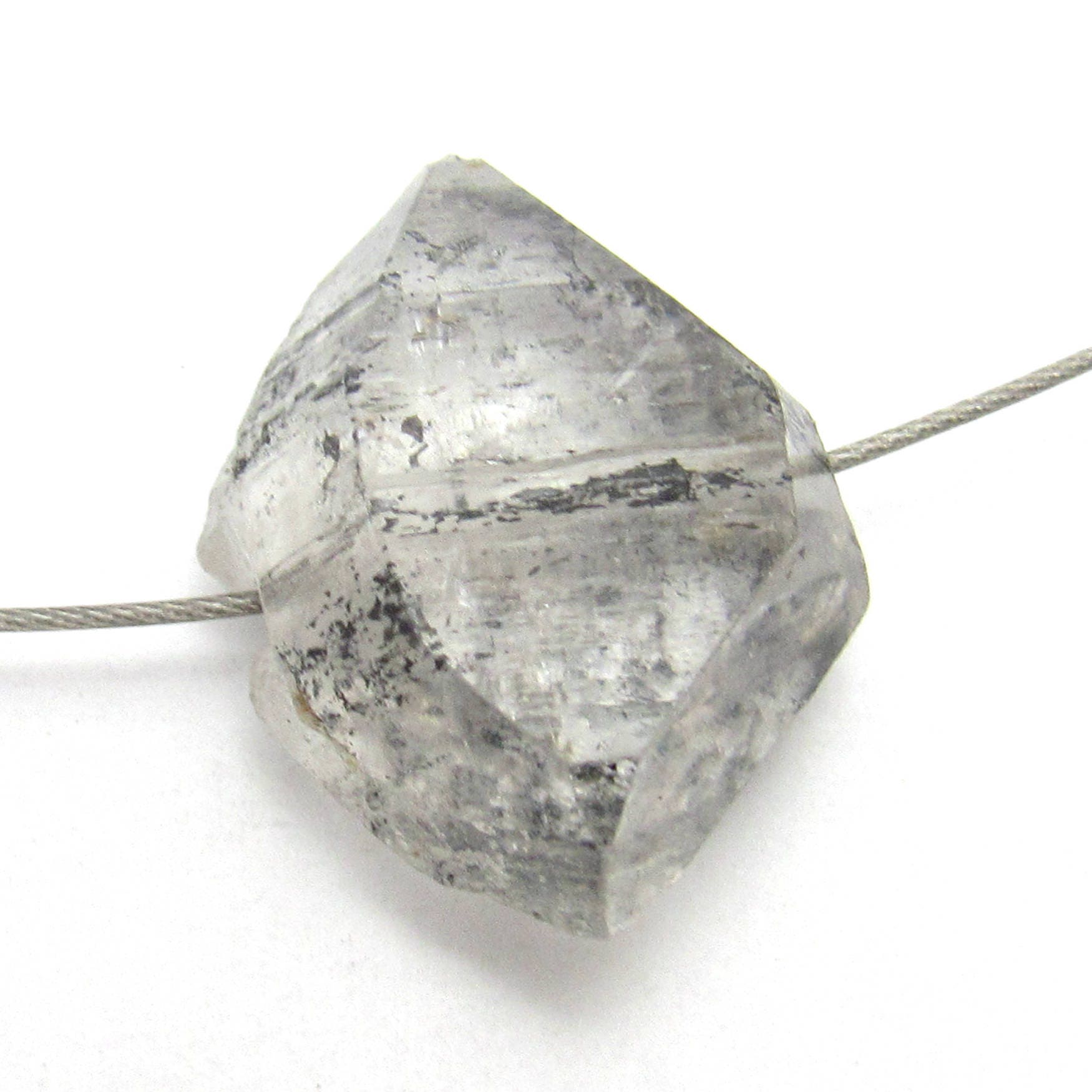18.605 Carats Herkimer Diamond Bead Oil Inclusions Double Terminated Translucent Metaphysical Chakra Meditate Reiki Healing Enhydro 18.605 Carats Herkimer Diamond Bead Oil Inclusions Double Terminated Translucent Metaphysical Chakra Meditate Reiki Healing Enhydro