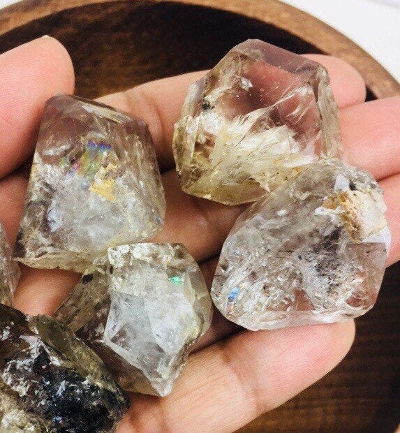 Raw Herkimer Diamond (1) One Rough Herkimer Diamond Crystal, Genuine New York Herkimer Diamond, Medium Size Raw Crystal