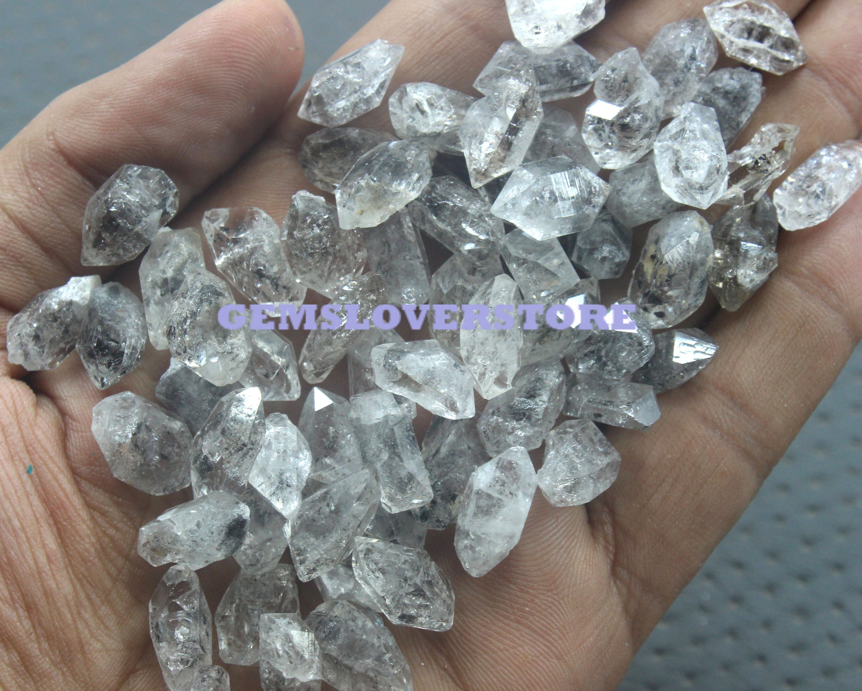 10 Raw Herkimer Diamond Quartz Crystals: 14-16mm Jewelry Making Stones 10 Raw Herkimer Diamond Quartz Crystals: 14-16mm Jewelry Making Stones