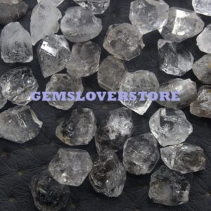 25 Raw Herkimer Diamond Quartz Crystals: Double Terminated, 8-10mm