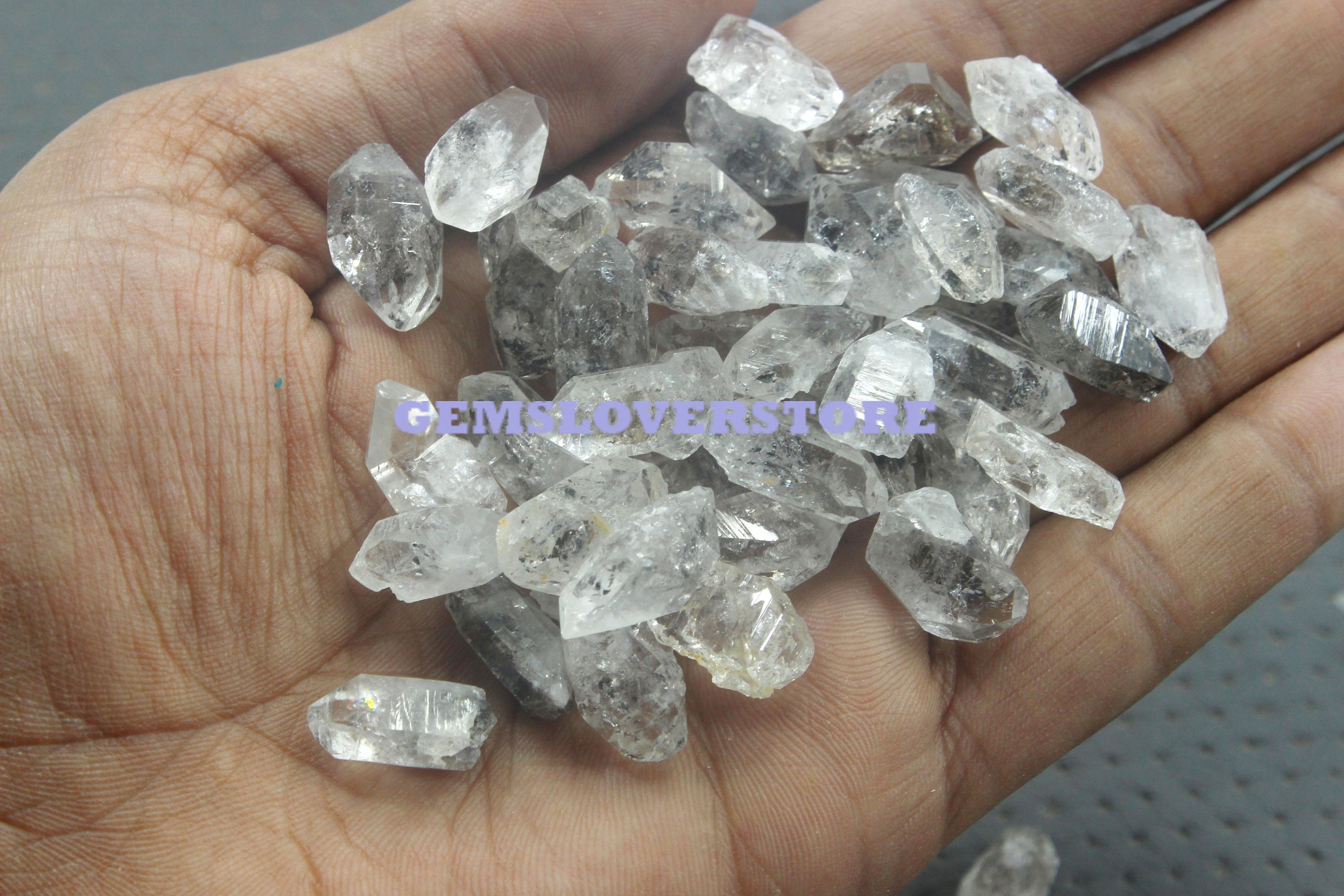 5 Raw Herkimer Diamond Quartz Crystals: Aaa Grade Gemstone (16-18 Mm)