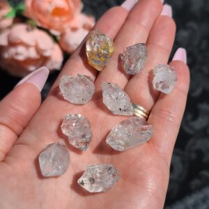 A- Herkimer Diamond, Choose Your Small Raw Crystal Chunk Cluster or Point for Jewelry Making or Crystal Grids