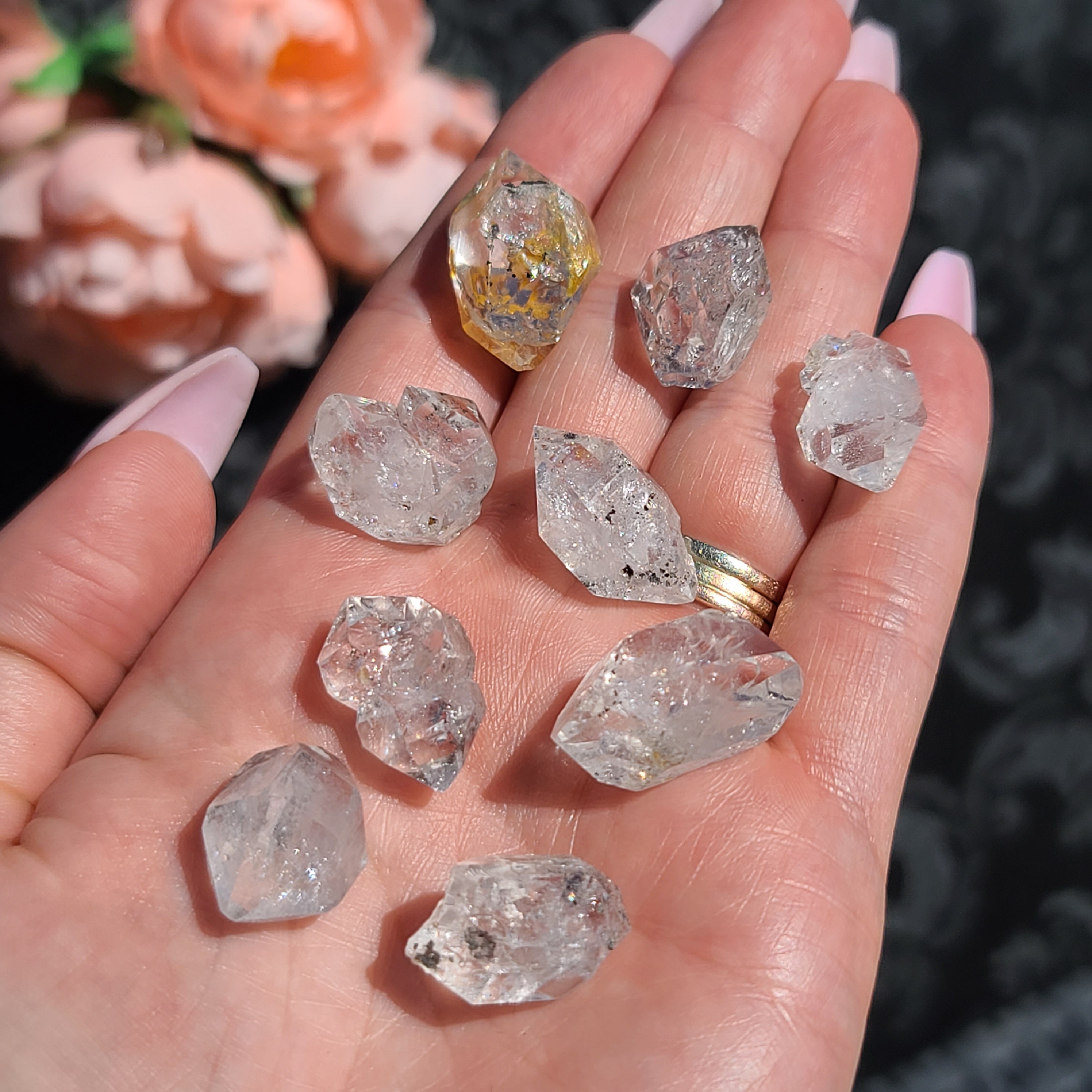 A- Herkimer Diamond, Choose Your Small Raw Crystal Chunk Cluster Or Point For Jewelry Making Or Crystal Grids A- Herkimer Diamond, Choose Your Small Raw Crystal Chunk Cluster Or Point For Jewelry Making Or Crystal Grids