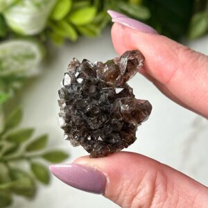 Black Herkimer Diamond , 13g , - #17 (raw Clear Crystal Specimen, Crown Chakra, Healing Stone, Clarity)