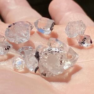 Herkimer Diamond Crystals Lot Of 14 Natural Mine Rough Ny Double Terminated Quartz Crystals Uncut