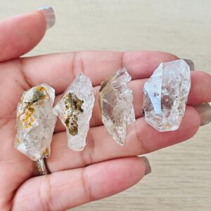 Herkimer Diamond Crystals Set: 29g Raw Quartz Gemstone (29-36mm)