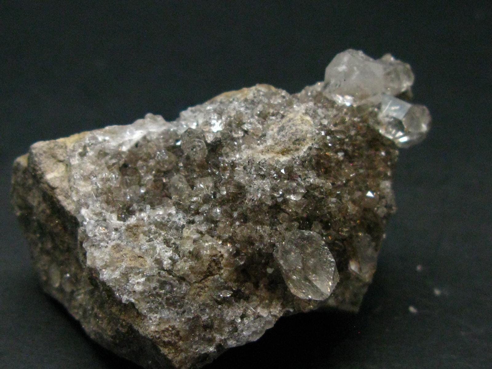 Fine Herkimer Diamond Quartz Cluster On Matrixfrom New York - 2.0" - 45.91 Grams Fine Herkimer Diamond Quartz Cluster On Matrixfrom New York - 2.0" - 45.91 Grams