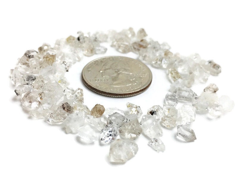 Pakistan Herkimer Diamond Quartz Crystals: Raw Rough Gemstone Lot (10g)