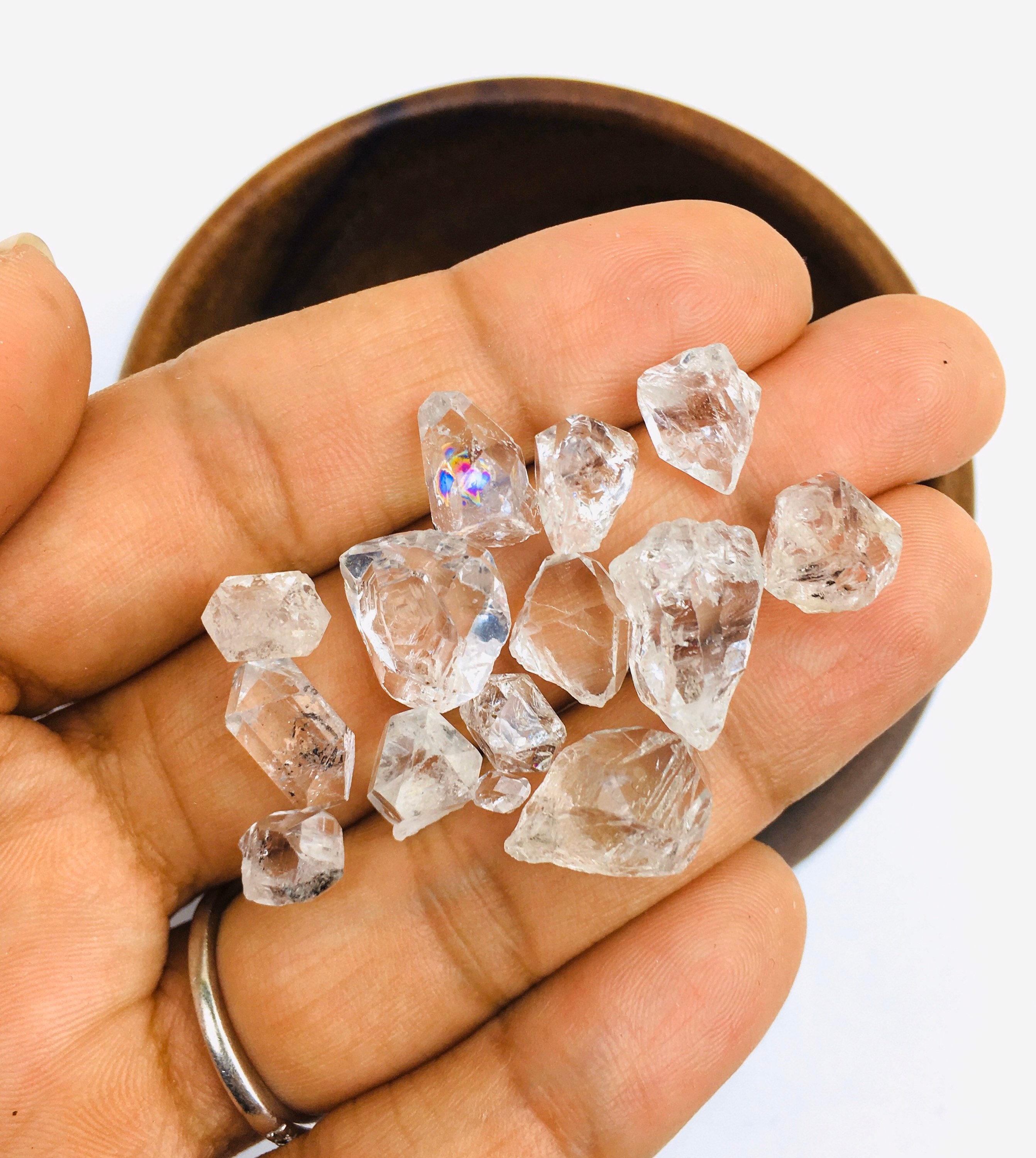 Pakistan Herkimer Diamond Quartz Crystals: Raw Gemstone Lot (10g)