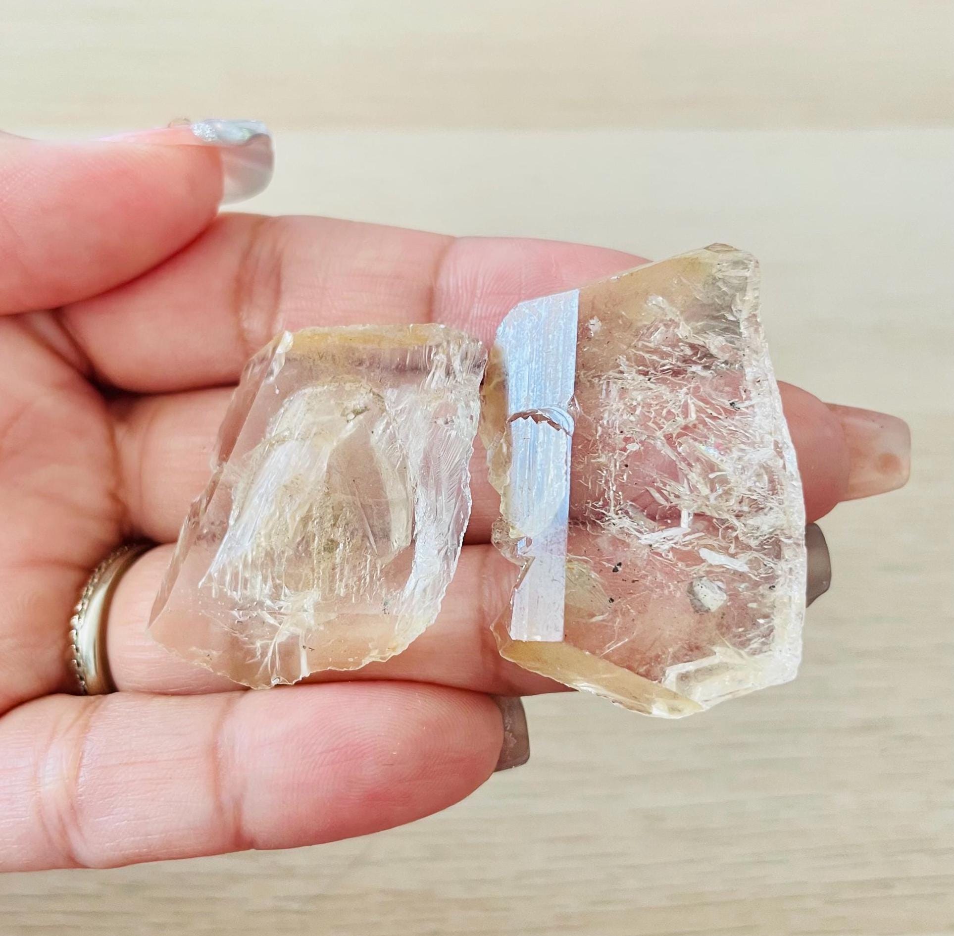 Herkimer Diamond Quartz Crystals: 23.6g Raw Gemstone Set (40-50mm)