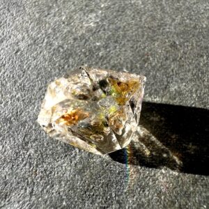 Uv Enhydro Quartz Crystal , Double Terminated Herkimer Specimen Uv Enhydro Quartz Crystal , Double Terminated Herkimer Specimen