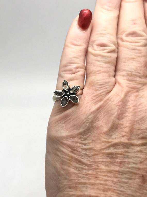 Herkimer Diamond Daisy Ring 6 1/2 Herkimer Diamond Daisy Ring 6 1/2
