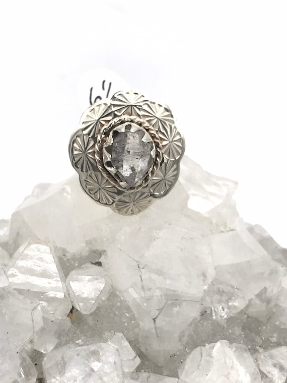 Herkimer Diamond  Ring, Size 6
