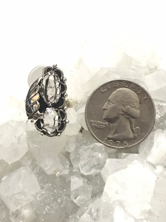 Herkimer Diamond  Ring, Size 7