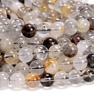 Natural Herkimer Diamond Crystal Gemstone Round 7mm 8mm 9mm 10mm 12mm Loose Beads (d651)