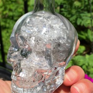 Ny Herkimer Diamond Quartz Crystals In Skull Bottle: 85+ Grams Natural Micro Crystals