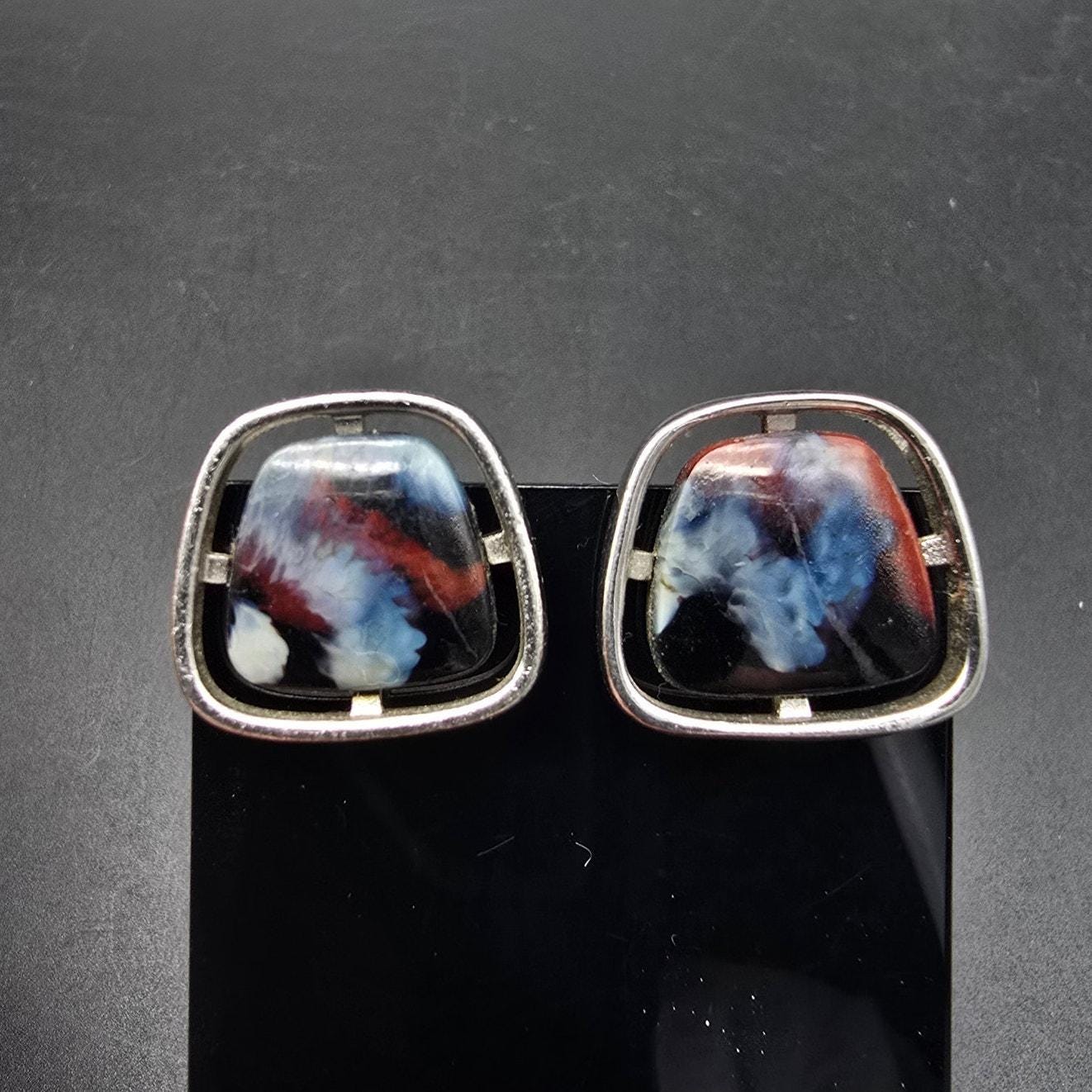 Hickok Agate Gemstone Cuff Links Men's Accessory