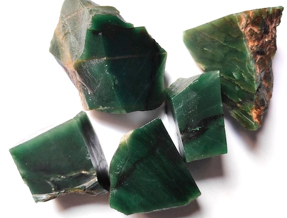 High-quality Natural Green Jade Rough – Raw, Uncut Gemstone For Crafts, Energy Work, Or Collector's Display"