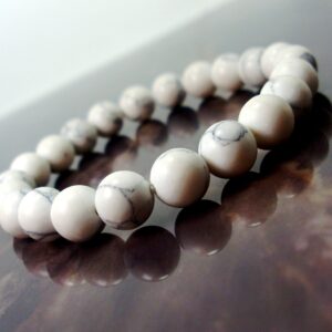 Howlite 8mm Bracelet, Natural Gemstone Bracelet, Women Men Bracelet, Handmade Beaded Bracelet, Beaded Bracelet +gift Bag