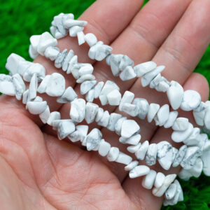 White Howlite Stretchy String Bracelet Natural Gemstone Crystal Bracelets Handmade Jewelry Bracelet Crystal Bracelet