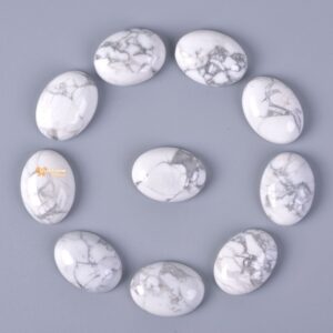 20mm White howlite oval flatback cab cabochon DIY jewelry making