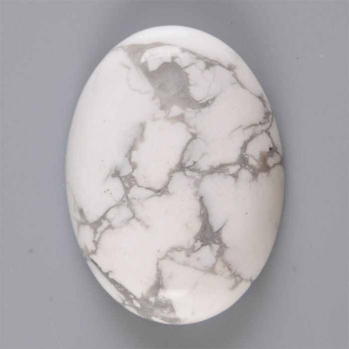 30mm White Howlite Oval Flatback Cab Cabochon 30mm White Howlite Oval Flatback Cab Cabochon