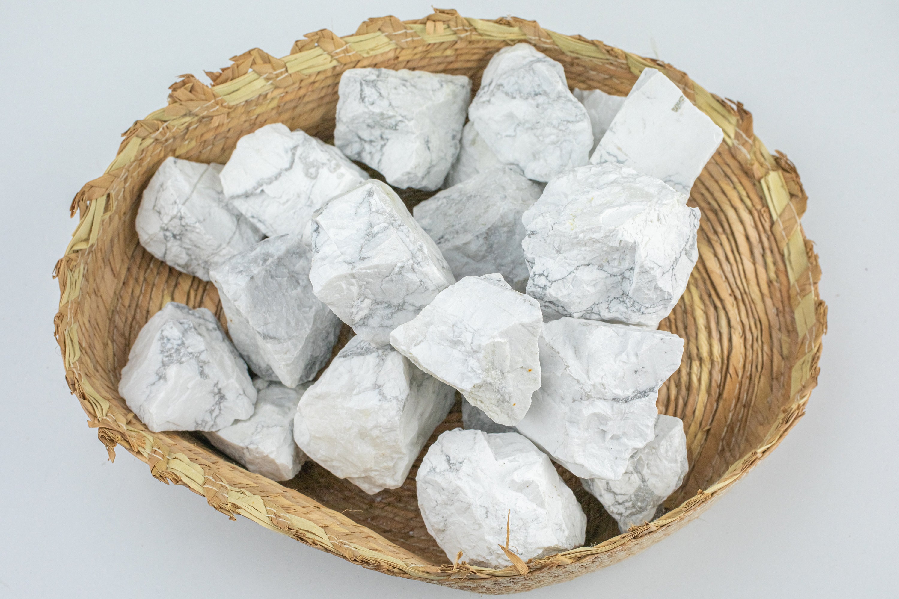 1 Pc Rough Natural Howlite Chunks Gemstone- 1-2 Inch