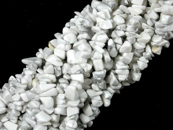 Howlite, 4mm - 9mm Chips, Beads, 32 Inch, Long Full Strand, Hole 0.8 Mm (275005001)
