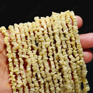 Aaa+ Cream Howlite Uncut Chip Beads,natural Howlite Stone Raw Rough Tiny Nugget Chips,34" Gemstone Beads For Handmade Jewelry