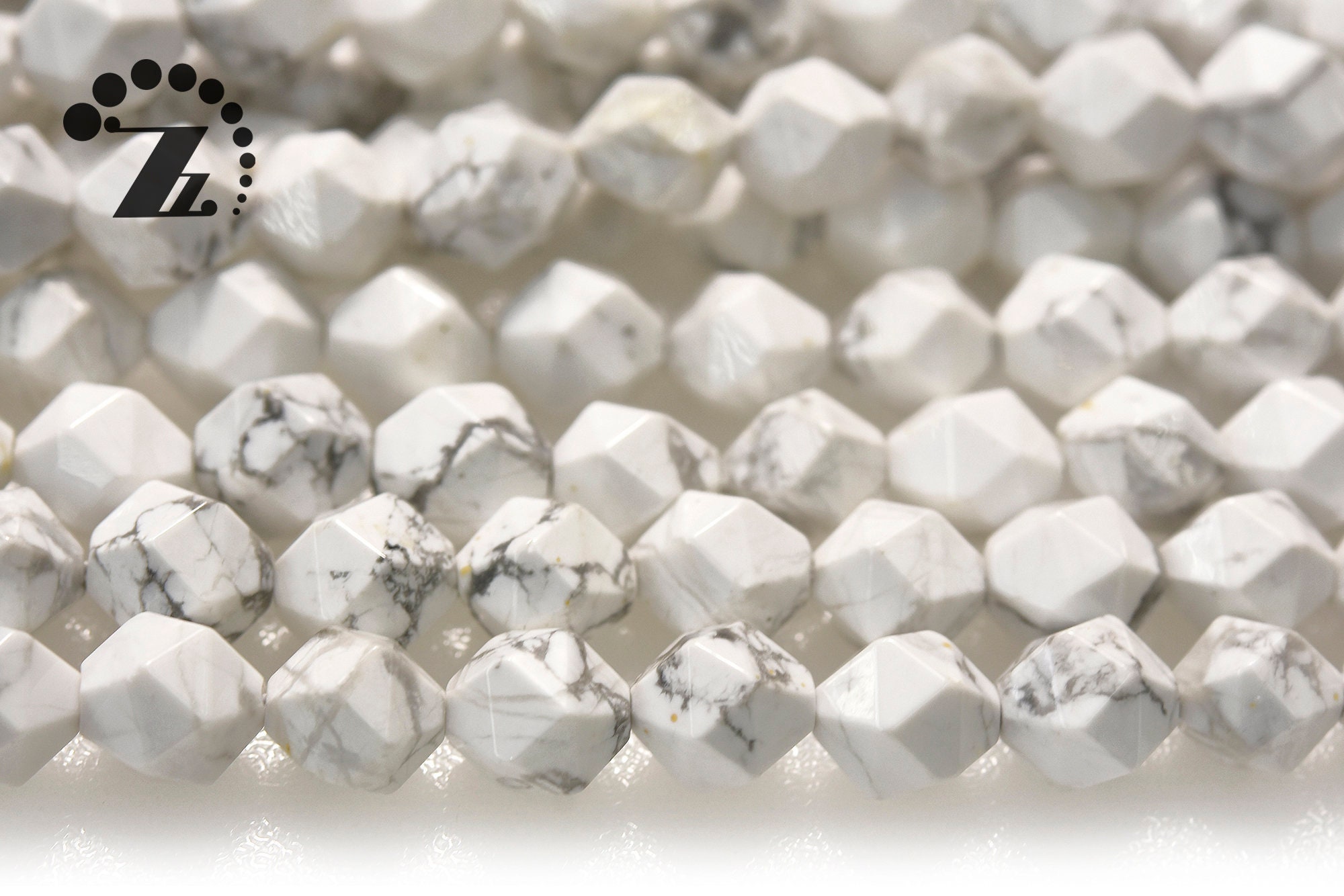 White Howlite Faceted Star Cut Bead,diamond Cut Bead,howlite,diy Beads,natural,gemstone,6mm 8mm 10mm For Choice,15" Full Strand White Howlite Faceted Star Cut Bead,diamond Cut Bead,howlite,diy Beads,natural,gemstone,6mm 8mm 10mm For Choice,15" Full Strand
