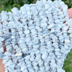 Full 32' Natural Howlite 5~10mm Size Chip Beads,bracelets/neckalce For Jewelry Making Beads,gemstone Freeform Chip Nugget Beads.