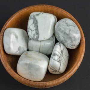 Natural Howlite Tumbled Nuggets- 100 grams-3.5 ounces - .5 inch-1.5 inch Size- Roughly 7 pcs per bag
