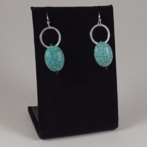 Howlite and Sterling Silver Earrings Handmade by Chris Hay