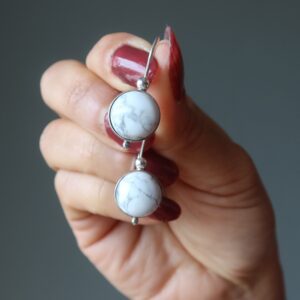 Howlite Earrings Inspiration Wise Sensation Gem Sterling Silver