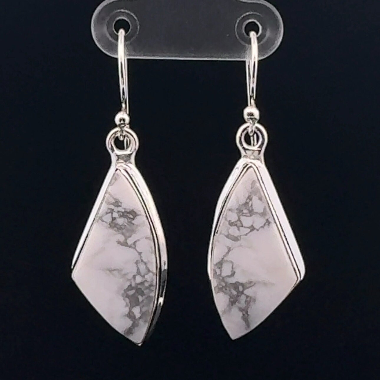 Sterling Silver Howlite Earrings