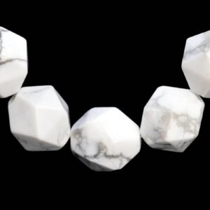 Genuine Natural Howlite Gemstone Beads 5-6MM White Star Cut Faceted AAA Quality Loose Beads (104236) Genuine Natural Howlite Gemstone Beads 5-6MM White Star Cut Faceted AAA Quality Loose Beads (104236)