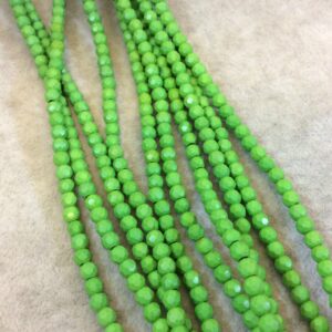 Lime Green Faceted Howlite Beads: 4mm Gemstone Strand Lime Green Faceted Howlite Beads: 4mm Gemstone Strand